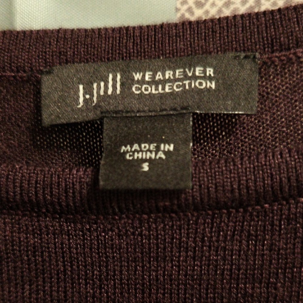 FINAL PRICE NWT j.jill Rich Merino Wool Burgundy Top Size Small